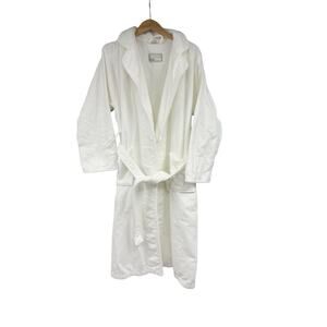 Cypress 100% Turkish Cotton White Bathrobe Terry Cloth Unisex Medium